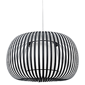 Plafonnier ESTENO, Ø 600 mm, noir, textile/PVC, E27, meet by Paperflow