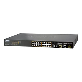PLANET FGSW-1816HPS - Switch - managed - 16 x 10/100 + 2 x Kombi-Gigabit-SFP - Desktop