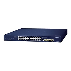 PLANET GS-4210-24T4S - Switch - L4 - managed - 24 x 10/100/1000 + 4 x SFP - Desktop, an Rack montierbar