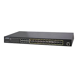 PLANET GS-5220-16S8CR - Switch - managed - 24 x Gigabit SFP + 8 x Shared 10/100/1000 - an Rack montierbar