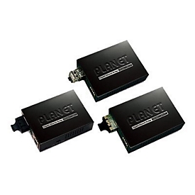 PLANET GT-802S - Medienkonverter - 1GbE - 10Base-T, 1000Base-LX, 100Base-TX, 1000Base-T - RJ-45 / SC Single-Modus - bis zu 10 km
