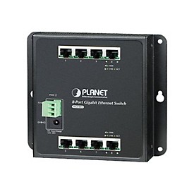 PLANET WGS-803 - Switch - unmanaged + 8 x 10/100/1000 - an DIN-Schiene montierbar, wandmontierbar - Gleichstrom