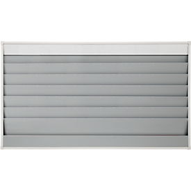 Planificateur d'atelier Eichner, modèle large, 6 rails, pour jusqu'à 30 pochettes de commande de format A4, L 1580 x H 900 mm, plastique, gris