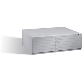 Planschrank aus Stahl, für Formate bis DIN A0, 5 Schubladen