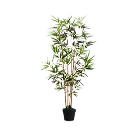 Planta artificial meet by Paperflow bambú, verde, de PE, incl. maceta de plástico, H 1200 mm