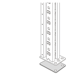 Plaque de fixation au sol pour système R 3000, galvanisé