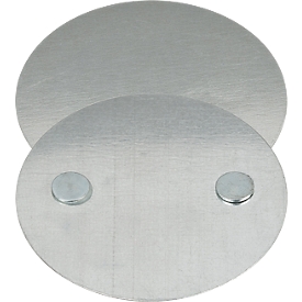 plaque de montage brennenstuhl® BR 1000, pour détecteur de fumée, rond, magnétique, autocollant, 2 pièces, Ø 70 mm, métal