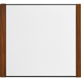 Plaque de porte moedel LMH, cadre en aluminium et bois, essence de bois au choix, couverture en polyester, montage par collage, L 159,5 x H 150,5 mm, noir/noyer