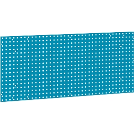 Plaque perforée, à suspendre, 1443 x 645 mm, bleu foncé RAL 5009