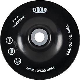 Plateau d'appui pour disques en fibre PAD UNI D.125 mm M14 dur TYROLIT