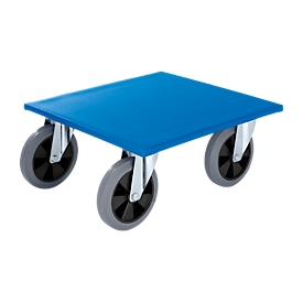 Plateau roulant 200 G4, L 600 x l. 600 mm, Ø roulettes 200 mm, capacité 500 kg
