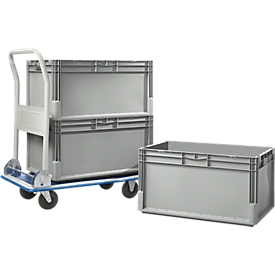 Plateauwagen AM80 + 3 bakken ELB 6320 B 600 x D 400 x H 320 mm - lichtgrijs