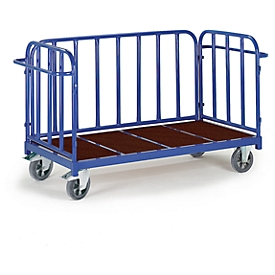 Plateauwagen met 3 wanden, 1600 x 840 mm, draagvermogen 1.200 kg