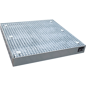 Plateforme de rétention type BSW 123, praticable, galvanisé