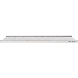 PLAYROOM wandplank PLAYBOARD, B 800 x D 141 x H 30 mm, metaal & PET, grijs