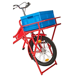 Plooibox voor transport- en bakfiets, van kunststof, plaatsbesparend opvouwbaar