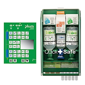 PLUM QuickSafe Complete eerstehulpkit, oogspoeling/ampul, wondkompressen, wondreinigingsdoekjes, pleisters &amp; brandwondengel