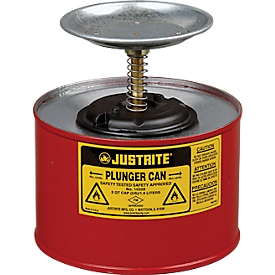 Plunjerkan van plaatstaal PREMIUM Line, rood, ø 185 x H 187 mm, 2 l