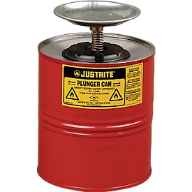Plunjerkan van plaatstaal PREMIUM Line, rood, ø 185 x H 267 mm, 4 l