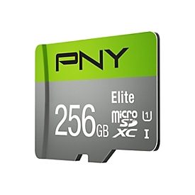 PNY Elite - Flash-Speicherkarte - 256 GB - A1 / Video Class V10 / UHS Class 1 / Class10 - microSDXC UHS-I