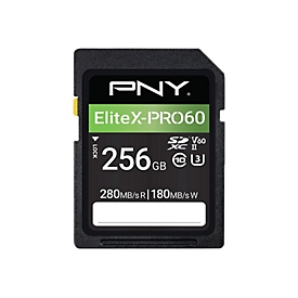 PNY EliteX-PRO60 - Flash-Speicherkarte - 256 GB - Video Class V60 / UHS-II U3 / Class10 - microSDXC UHS-II