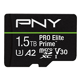 PNY PRO Elite Prime - Flash-Speicherkarte - 1.5 TB - A2 / Video Class V30 / UHS-I U3 / Class10 - microSDXC UHS-I