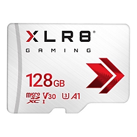 PNY XLR8 - Flash-Speicherkarte - 128 GB - A2 / Video Class V30 / UHS-I U3 / Class10 - microSDXC UHS-I