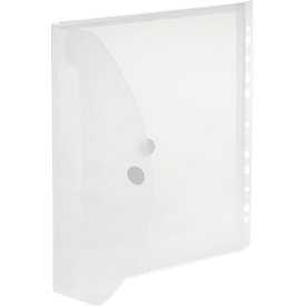 Poche pour documents FolderSys, format A4, fermeture velcro, PP, translucide, sans couleur