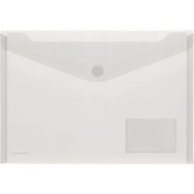 Poche pour documents FolderSys, format A4 paysage, fermeture velcro, PP, pochette pour cartes de visite