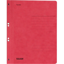 Pochette à œillets Falken,  format A4, rabat entier, 1 p., rouge
