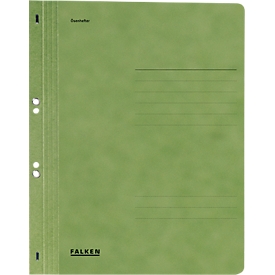 Pochette à œillets Falken, format A4, rabat entier, 1 p., vert