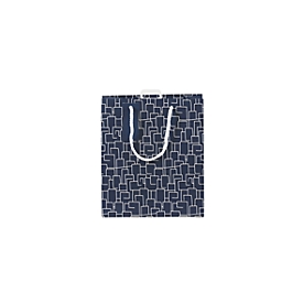 Pochette cadeau CLAIREFONTAINE Rhodia Men in blue, taille M, avec cordelette & étiquette d'inscription, indéchirable, L 215 x P 102 x H 253 mm, bleu-blanc, 6 pièces