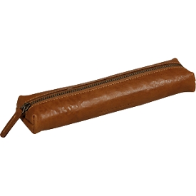 Pochette Clairefontaine Flying Spirit, 190 x 25 mm, cuir, cognac