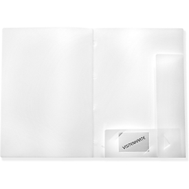 Pochette corporative PP FolderSys, pour format A4, 10 pochettes coin, 10 p., blanc