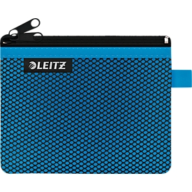 Pochette Leitz WOW Traveller à fermeture éclair, pochette transparente en filet et compartiment opaque, taille S, vert