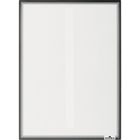 Pochette pour documents Durable, format A4 vertical et horizontal, spécialement conçue pour les surfaces vitrées bombées, adhérence statique, résistante aux UV, PVC/PET, gris anthracite, 5 pièces