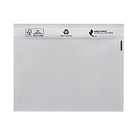 Pochette pour documents Novafix, autocollante, format C6, transparent neutre, LDPE, 250 pcs