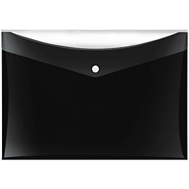 Pochette pour documents VELOCOLOR® Veloflex, format A4, plastique, pour ± 100 feuilles, 6 p., noir