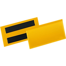 Pochettes magnétiques pour étiquettes et identification l. 100 x H 38 mm, 50 p., jaune