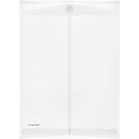 Pochettes porte documents transparentes en PP FolderSys, à fermeture par velcro, format A4 portrait, transparent, 10 pièces