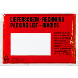 Pochettes pour documents, format C5, 235 x 175, 1000 p., bon de livraison/facture