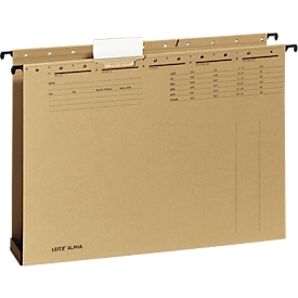 Pochettes suspendues pour dossiers ALPHA 1942 LEITZ®, avec rebords latéraux, fond en plastique 40 mm, 25 p.