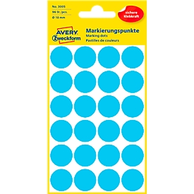 Points de marquage 3005 AVERY Zweckform - 18 mm - bleu - 96 points