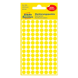Points de marquage 3013 AVERY Zweckform - 8mm - jaune - 416 points 