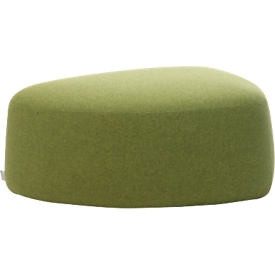Polstermöbel Leyform GOGO Pouf, mittel, oval, B 980 x T 910 x H 390 mm, mit Gleitern, Stoffbezug, hellgrün