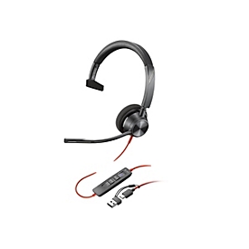 Poly Blackwire 3310 Monaural Microsoft Teams Certified USB-C Headset - Headset - Plug'n'Play