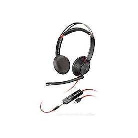 Poly Blackwire 5220 - Headset - On-Ear - kabelgebunden - 3,5 mm Stecker, USB-C - Schwarz