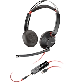 Poly Blackwire 5220 Stereo USB-C-Headset +3,5-mm-Stecker +USB-C/A-Adapter (Packungseinheit)