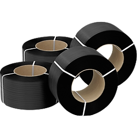 Polypropylene strapping, waffled, embossed, W 12.7 mm x 2800 m (4 rolls)