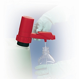 Pompe à conteneur, 8 l/min, profondeur d'immersion 1000 mm, fonctionnement manuel, pour acides et bases faibles, liquides pétrochimiques